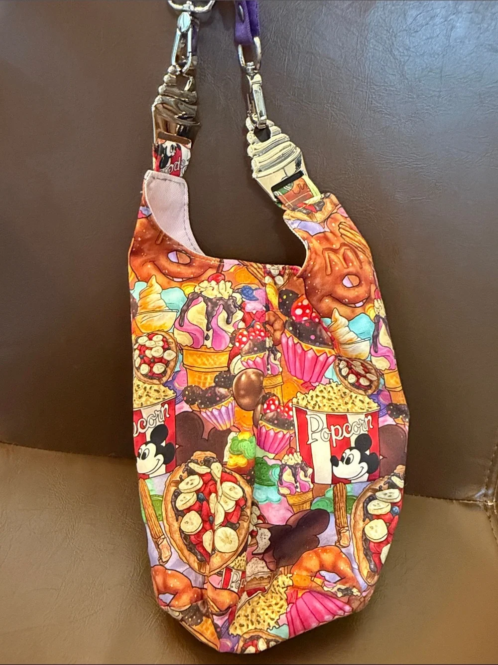 Disney Micky Mouse ears, Starbucks & Ice cream Crossbody Bag in Purples&Pink